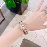 Bulova Crystal Mother of Pearl Dial Rose Gold Steel Strap Watch for Women - 98L197 Authentic Buy Shop Now
