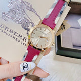 Burberry The City White Dial Haymarket Pink Leather Strap Watch for Women - BU9149 Authentic Buy Shop Now