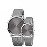 Calvin Klein Minimal Grey Dial Silver Mesh Bracelet Watch for Women - K3M221Y3 Authentic Buy Shop Now