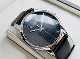 Calvin Klein City Quartz Black Dial Black Leather Strap Watch for Men - K2G2G1C1 Authentic Buy Shop Now