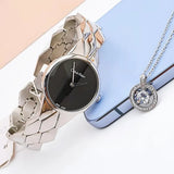 Calvin Klein Snake Black Dial Silver Steel Strap Watch For Women - K6E23141 Authentic Buy Shop Now