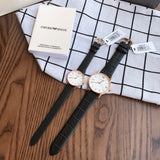 Emporio Armani Kappa Quartz White Dial Black Leather Strap Watch For Men - AR80015 Authentic Buy Shop Now