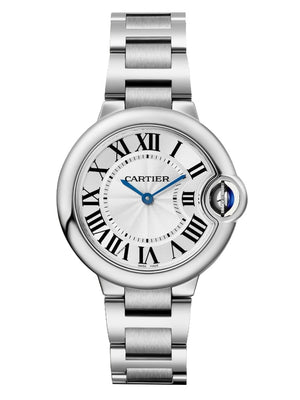 Cartier Ballen Bleu De Cartier Silver Dial Silver Steel Strap Watch for Women - W6920084 Authentic Buy Shop Now