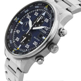 Citizen Eco Drive Chronograph Blue Dial Silver Stainless Steel Watch For Men - CA0690-88L Authentic Buy Shop Now