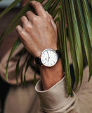 Daniel Wellington Classic Reading White Dial Black Leather Strap Watch For Men - DW00100014 Authentic Buy Shop Now
