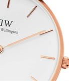 Daniel Wellington Classic Canterbury White Dial Two Tone Nylon Strap Watch For Men - DW00100002 Authentic Buy Shop Now