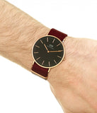 Daniel Wellington Classic Roselyn Black Dial Maroon Nylon Strap Watch For Women - DW00100269 Authentic Buy Shop Now