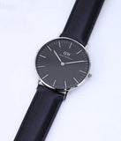 Daniel Wellington Classic Sheffield Black Dial Black Leather Strap Watch For Women - DW00100145 Authentic Buy Shop Now