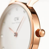 Daniel Wellington Classy St Mawes White Dial Brown Leather Strap Watch For Women - DW00100059 Authentic Buy Shop Now