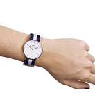 Daniel Wellington Classic Glasgow White Dial Two Tone NATO Strap Watch For Women - DW00100031 Authentic Buy Shop Now