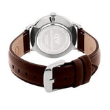 Daniel Wellington Dapper Bristol White Dial Brown Leather Strap Watch For Women - DW00100090 Authentic Buy Shop Now