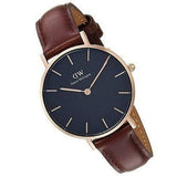 Daniel Wellington Classic Petite Bristol Black Dial Brown Leather Strap Watch For Women - DW00100165 Authentic Buy Shop Now