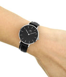Daniel Wellington Classic Petite Reading Black Dial Black Leather Strap Watch For Women - DW00100179 Authentic Buy Shop Now