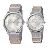 Calvin Klein Minimal Silver Dial Silver Mesh Strap Watch For Men - K3M521Y6 Authentic Buy Shop Now
