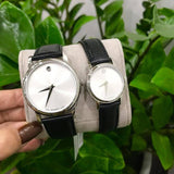 Movado Museum Quartz Silver Dial Black Leather Strap Watch For Men - 2100001 Authentic Buy Shop Now