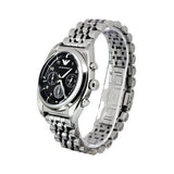 Emporio Armani Franco Black Dial Silver Steel Strap Watch For Men - AR0373 Authentic Buy Shop Now