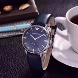 Emporio Armani Analog Quartz Blue Dial Blue Leather Strap Watch For Men - AR1647 Authentic Buy Shop Now