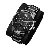 Emporio Armani Classic Chronograph Black Dial Black Stainless Steel Strap Watch For Men - AR2453 Authentic Buy Shop Now