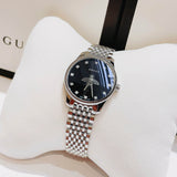 Gucci G Timeless Quartz Black Dial Silver Steel Strap Watch For Women - YA1265020 Authentic Buy Shop Now