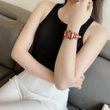 Gucci G Timeless Quartz Red Dial Red Leather Strap Watch For Women - YA1264054 Authentic Buy Shop Now
