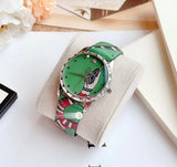 Gucci G Timeless Le Marche Des Merveilles Green Dial Green Leather Strap Watch for Women - YA1264081 Authentic Buy Shop Now