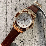 Guess Limelight Analog White Dial Brown Leather Strap Watch For Women - W0775l14 Authentic Buy Shop Now