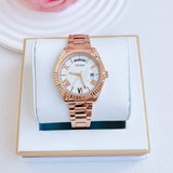 Guess Luna White Dial Rose Gold Steel Strap Watch for Women - GW0308L3 Authentic Buy Shop Now