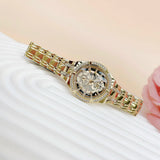 Guess Allara Quartz Gold Dial Gold Steel Strap Watch For Women - GW0604L2 Authentic Buy Shop Now