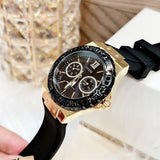 Guess Black Dial Black Rubber Strap Watch For Women - W1053L7 Authentic Buy Shop Now