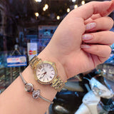 Guess Park Ave South Analog White Dial Gold Steel Strap Watch For Women - W0767L2 Authentic Buy Shop Now