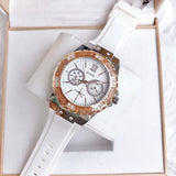 Guess Limelight White Dial White Rubber Strap Watch for Women - W1053L2 Authentic Buy Shop Now