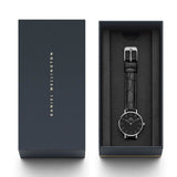 Daniel Wellington Classic Petite Reading Black Dial Black Leather Strap Watch For Women - DW00100179 Authentic Buy Shop Now
