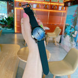 Guess Crush Crystals Silver Dial Black Rubber Strap Watch for Women - W1223L4 Authentic Buy Shop Now