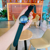 Guess Crush Crystals Silver Dial Black Rubber Strap Watch for Women - W1223L4 Authentic Buy Shop Now
