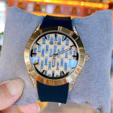 Guess Clarity Gold Dial Black Silicone Strap Watch for Women - GW0109L1 Authentic Buy Shop Now