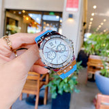 Guess Limelight Crystals White Dial Blue Rubber Strap Watch for Women - W1053L5 Authentic Buy Shop Now