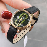 Marc Jacobs Corie Black Dial Black Leather Strap Watch for Women - MJ1580 Authentic Buy Shop Now