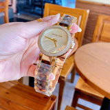 Michael Kors Parker Mother Of Pearl White Dial Two Tone Steel Strap Watch For Women - MK6518 Authentic Buy Shop Now