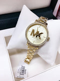 Michael Kors Sofie Quartz Gold Dial Gold Steel Strap Watch For Women - MK4334 Authentic Buy Shop Now