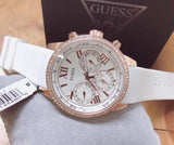 Guess Sport White Dial White Rubber Strap Watch For Women - W0616L1 Authentic Buy Shop Now
