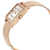 Guess Highline Off White Dial Rose Gold Stainless Steel Mesh Strap Watch For Women - W0826L3 Authentic Buy Shop Now