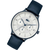 Lacoste Club White Dial Blue Leather Strap Watch for Men - 2011140 Authentic Buy Shop Now