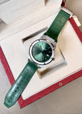 Salvatore Ferragamo F-80 Classic Green Dial Green Leather Strap Watch for Men - SFDT00119 Authentic Buy Shop Now