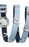 Versace V Flare Silver Dial Blue Leather Strap Watch for Women - VEBN00118 Authentic Buy Shop Now