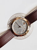 Versace V-Urban Quartz Grey Dial Brown Leather Strap Watch for Men - VELQ00219 Authentic Buy Shop Now