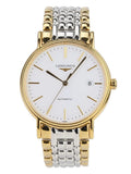 Longines Presence 38.5mm Automatic White Dial Two Tone Steel Strap Watch for Men - L4.921.2.12.7 Authentic Buy Shop Now