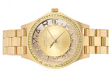 Marc Jacobs Henry Transparent Gold Dial Gold Steel Strap Watch for Women - MBM3338 Authentic Buy Shop Now