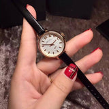 Marc Jacobs Sally White Dial Black Leather Strap Watch for Women - MBM1352 Authentic Buy Shop Now
