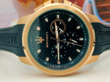 Maserati SFIDA Chronograph Black Dial Black Rubber Strap Watch For Men - R851123008 Authentic Buy Shop Now