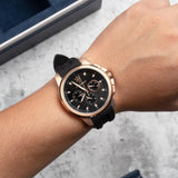 Maserati SFIDA Chronograph Black Dial Black Rubber Strap Watch For Men - R851123008 Authentic Buy Shop Now